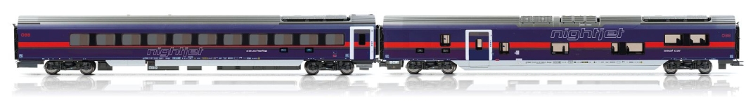 Jägerndorfer JC11450 - H0 - 2-tlg. Set Nachtzugwagen DANI Nightjet, ÖBB, Ep. VI - Set 2
